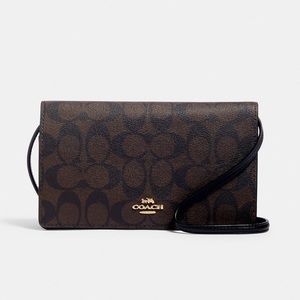 NWT Coach Foldover Clutch Crossbody Bag
